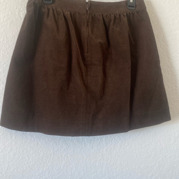 J.Crew Corduroy Mini Skirt | Brown | Side Pockets | Fall Classic Size 6 - Picture 7 of 10